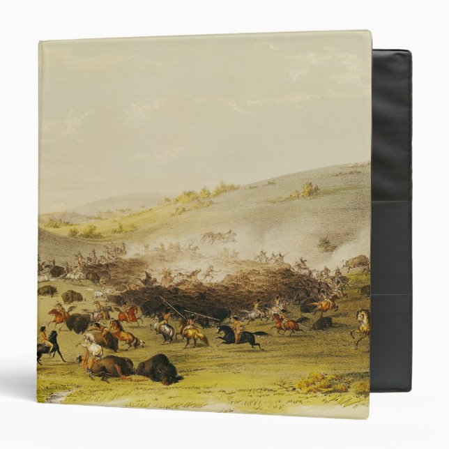 Buffalo Hunt, Surround, c.1832 3 Ring Binder (Front/Inside)
