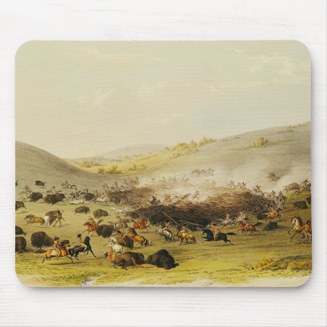 Buffalo Hunt, Surround, c.1832 Mouse Pad (Front)