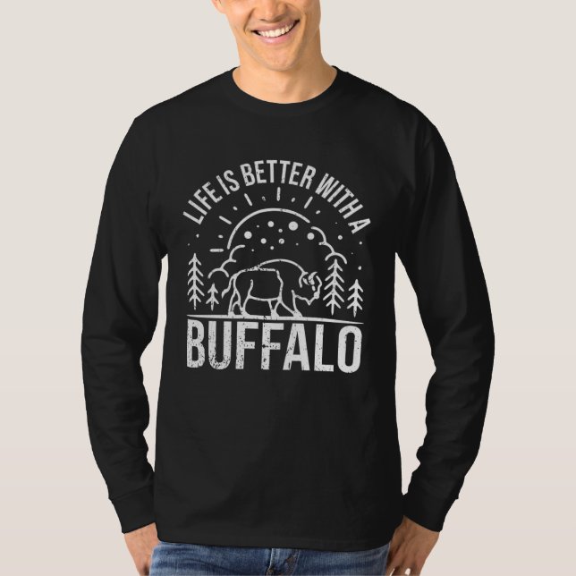 Buffalo  I Bison Zookeeper Buffalo T-Shirt (Front)