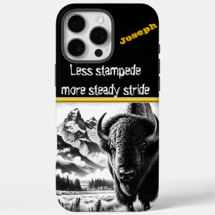Buffalo in Scenic Mountain Landscape iPhone 16 Pro Max Case