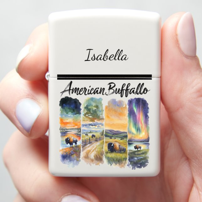  Buffalo Lighter Scenic Art (In Hand)