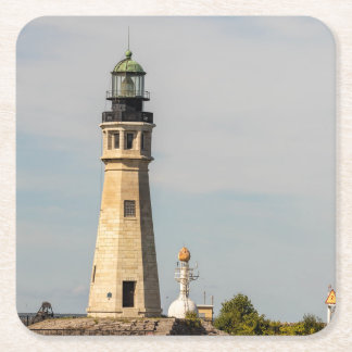 Buffalo Lighthouse Square Paper Coaster