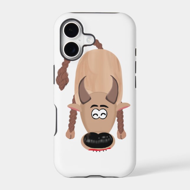 Buffalo made of wood. iphone case (Back)