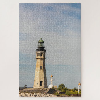 Buffalo Main and North Breakwater Lighthouses Jigsaw Puzzle
