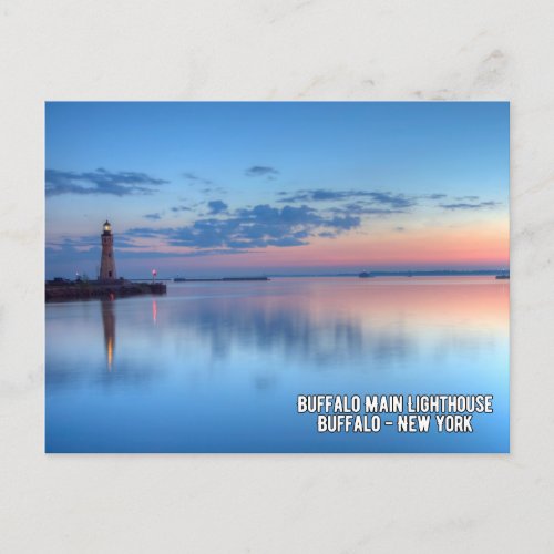 Buffalo Main Lighthouse Buffalo _ New York Postcar Holiday Postcard