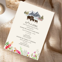 Buffalo Mama Mountain Wildflower Baby Shower