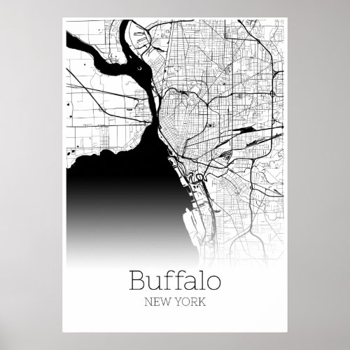 Buffalo Map _ New York _ City Map Poster