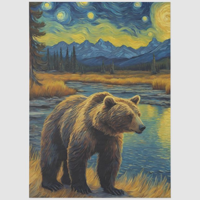 Buffalo Mountain Decoupage  Tissue Paper (Front)