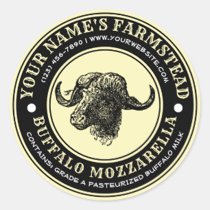 Buffalo Mozzarella Cheese Vintage Label Template