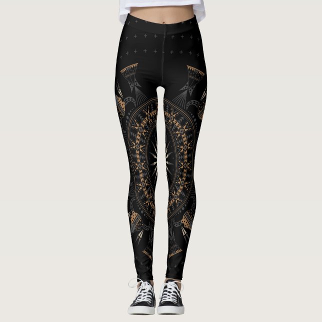 Buffalo Nation (Brown) Leggings (Front)