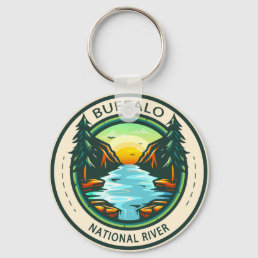 Buffalo National River Arkansas Badge Keychain