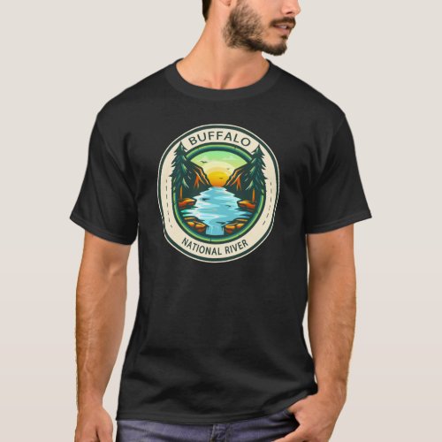 Buffalo National River Arkansas Badge T_Shirt