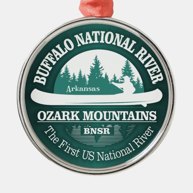 Buffalo National River (canoe) Metal Ornament (Front)