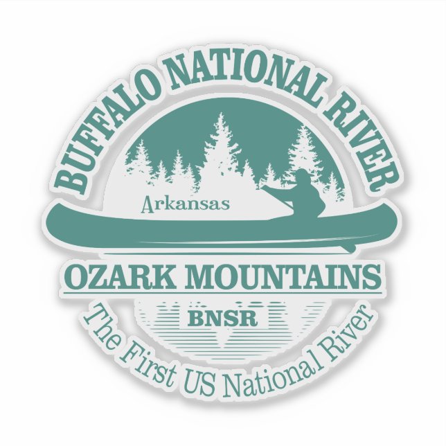 Buffalo National River (canoe) Sticker (Front)