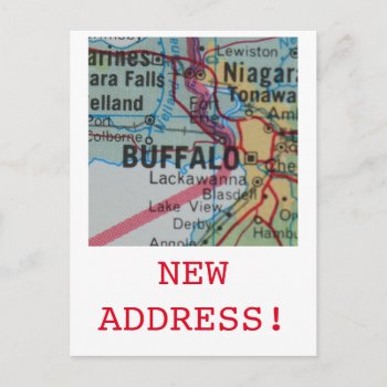 Buffalo New Address Announcement by studioportosabbia at Zazzle
