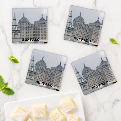 Buffalo New York Architecture Landmarks Coaster Set