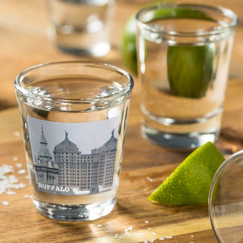 Buffalo New York Architecture Landmarks Shot Glass