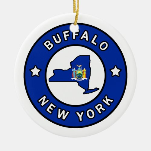 Buffalo New York Ceramic Ornament