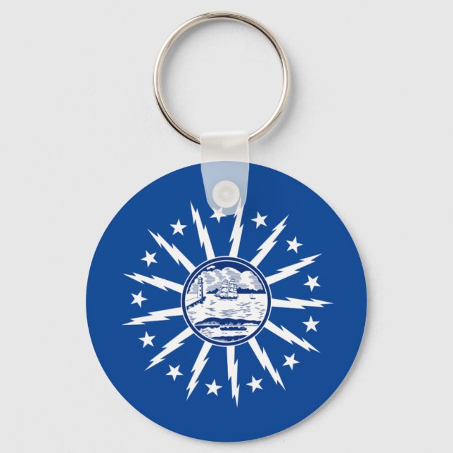 Buffalo (New York) City flag Keychain (Front)