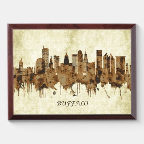 Buffalo New York Cityscape Award Plaque