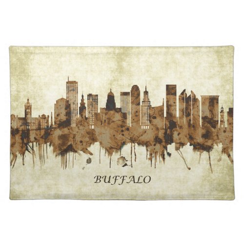Buffalo New York Cityscape Cloth Placemat