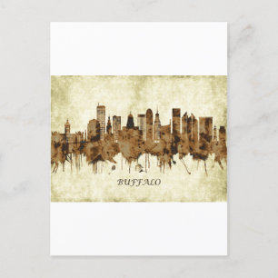 Buffalo New York Cityscape Invitation Postcard