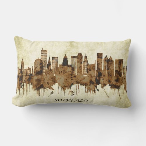 Buffalo New York Cityscape Lumbar Pillow