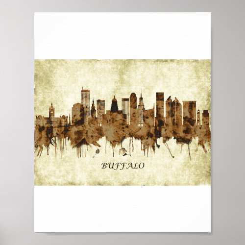 Buffalo New York Cityscape Poster