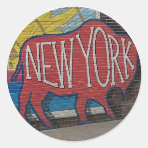 Buffalo New York Classic Round Sticker
