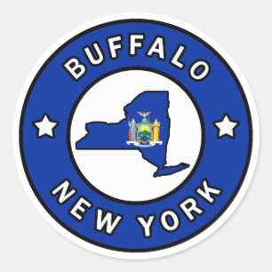 Buffalo New York Classic Round Sticker