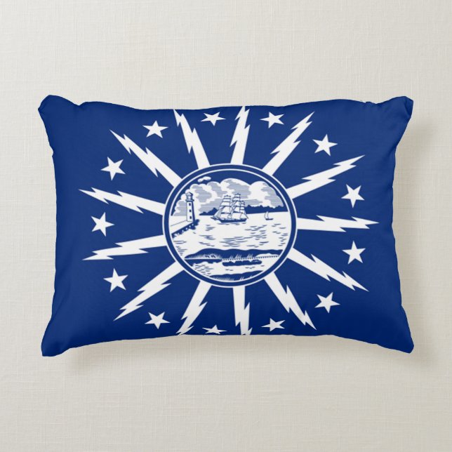 Buffalo, New York Flag Decorative Pillow (Front)