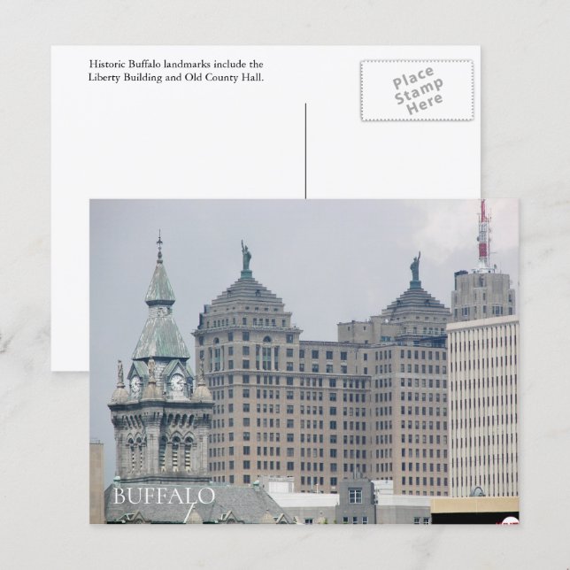 Buffalo, New York Historical Landmarks Travel Postcard (Front/Back)