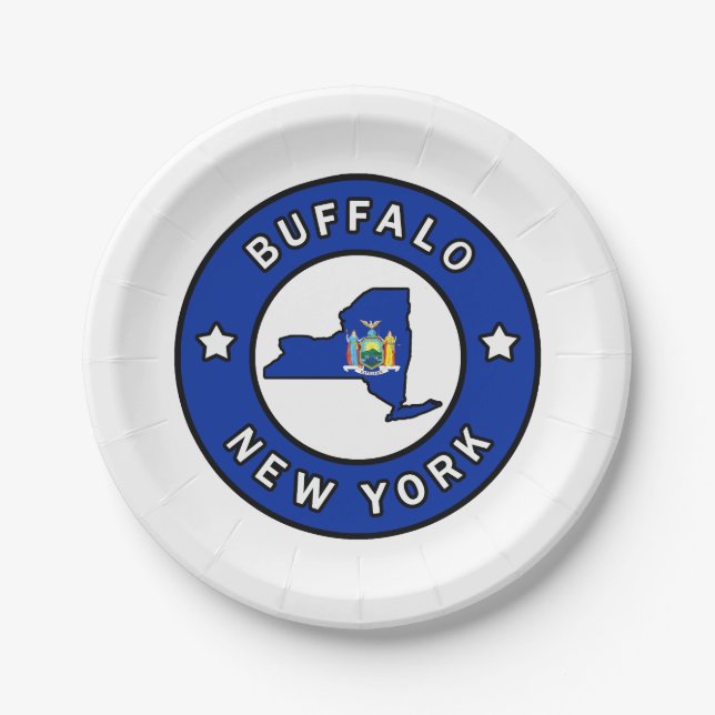 Buffalo New York Paper Plates (Front)