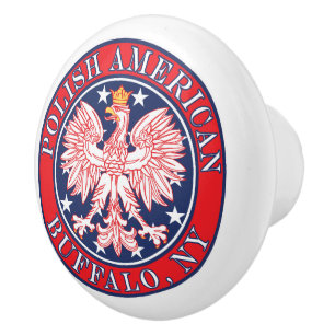 Buffalo New York Polish Ceramic Knob