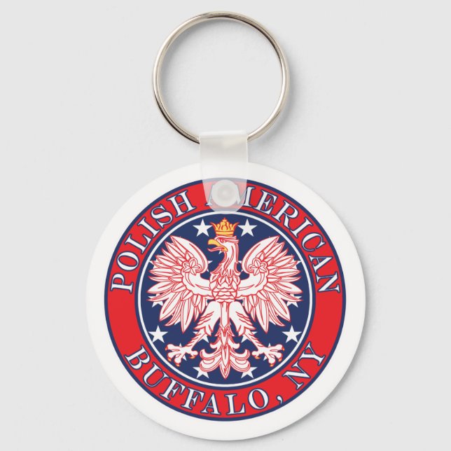 Buffalo New York Polish Keychain (Front)
