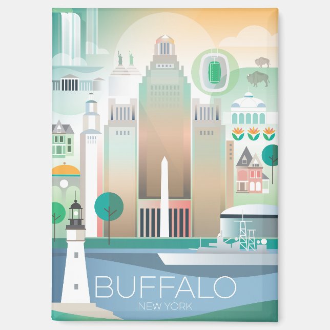Buffalo, New York Refrigerator Magnet (Front)