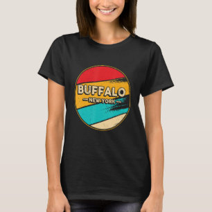 Buffalo New York Retro Vintage Sunset Us State Buf T-Shirt
