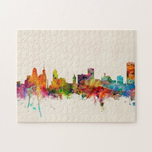 Buffalo New York Skyline Cityscape Jigsaw Puzzle