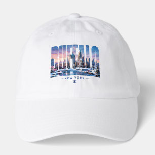 Buffalo New York Skyline Lakefront Travel Memories Hat
