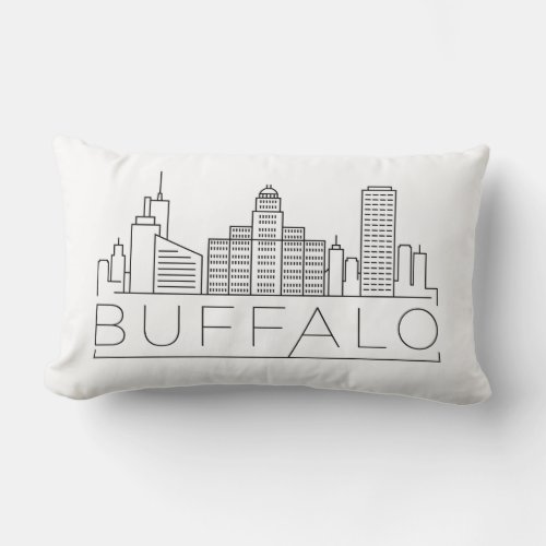 Buffalo New York Skyline Lumbar Pillow