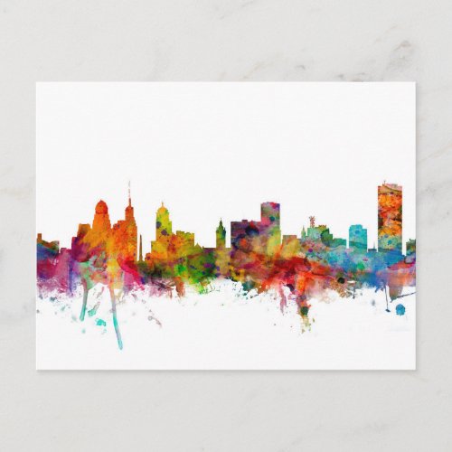 Buffalo New York Skyline Postcard