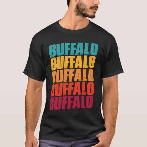Buffalo New York Souvenir  Retro Vintage Buffalo T_Shirt