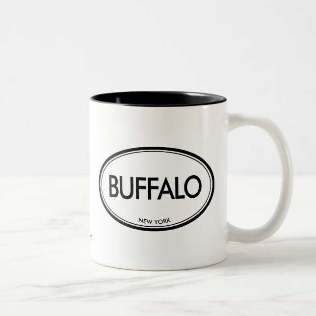 Buffalo, New York Two-Tone Coffee Mug (Right)