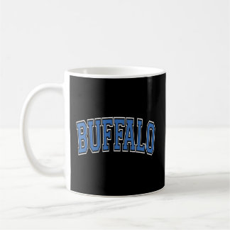 Buffalo New York Varsity Style Blue Text Coffee Mug