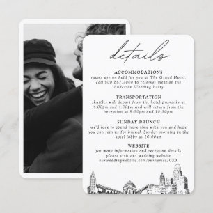 Buffalo New York Wedding Details Enclosure Card