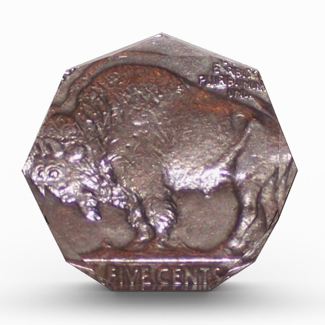 Buffalo Nickel Acrylic Award (Front)