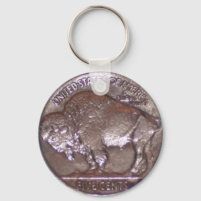 Buffalo Nickel Keychain (Front)