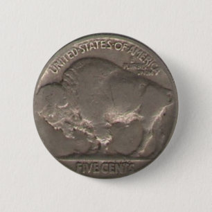 Buffalo Nickel Pinback Button