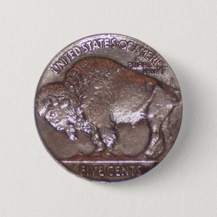 Buffalo Nickel Pinback Button