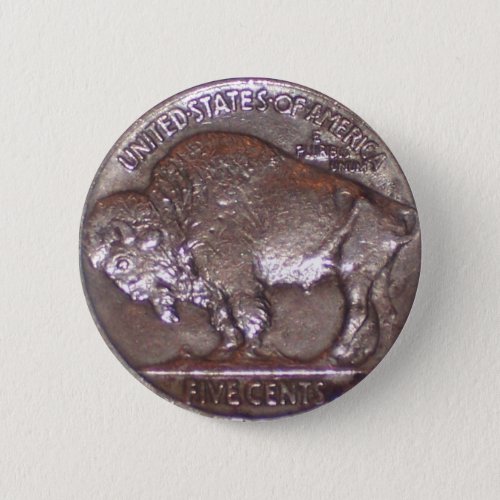 Buffalo Nickel Pinback Button